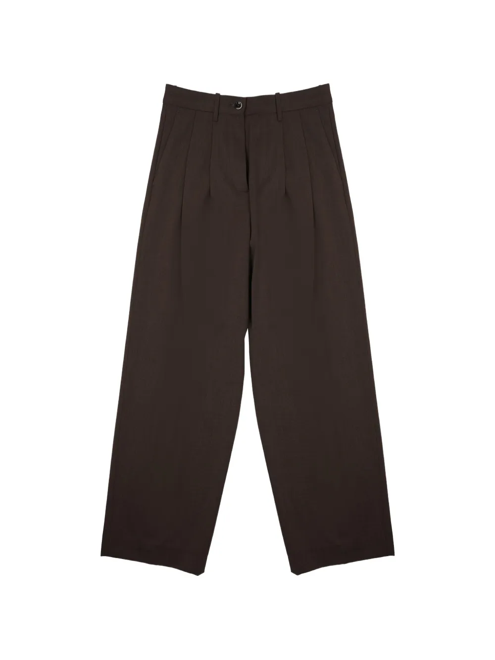 Nine In The Morning pleated wide-leg trousers - Marrone