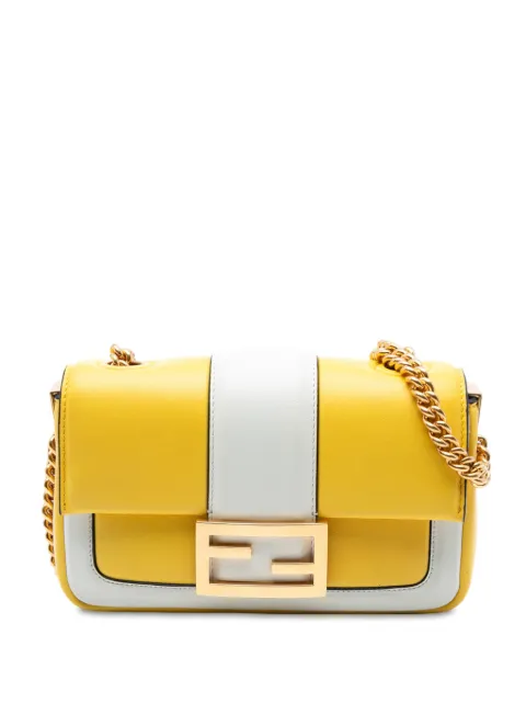 Fendi Pre-Owned 2010-2025 Mini Bicolor Nappa Apolo Chain Baguette shoulder bag