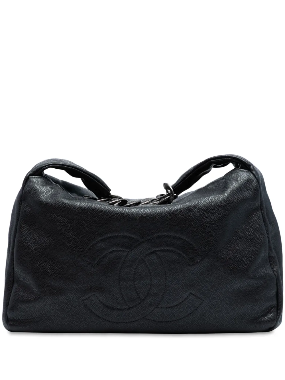 Pre-owned Chanel 2009-2010 Caviar 31 Hobo Bag In Black
