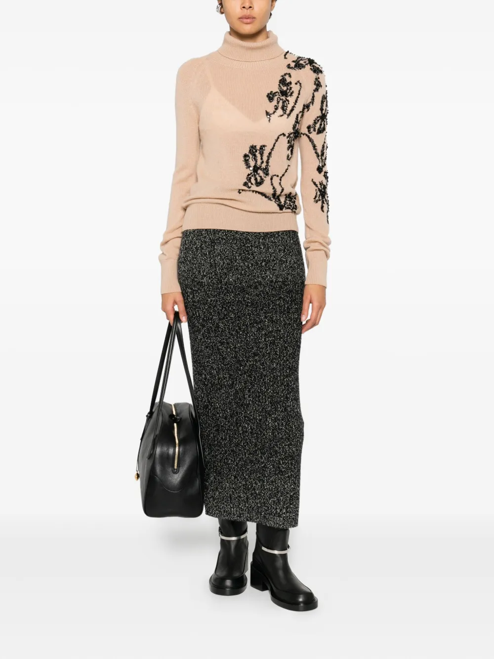 Ermanno Scervino Rollkragenpullover mit Blumen | Pullover | Image 2