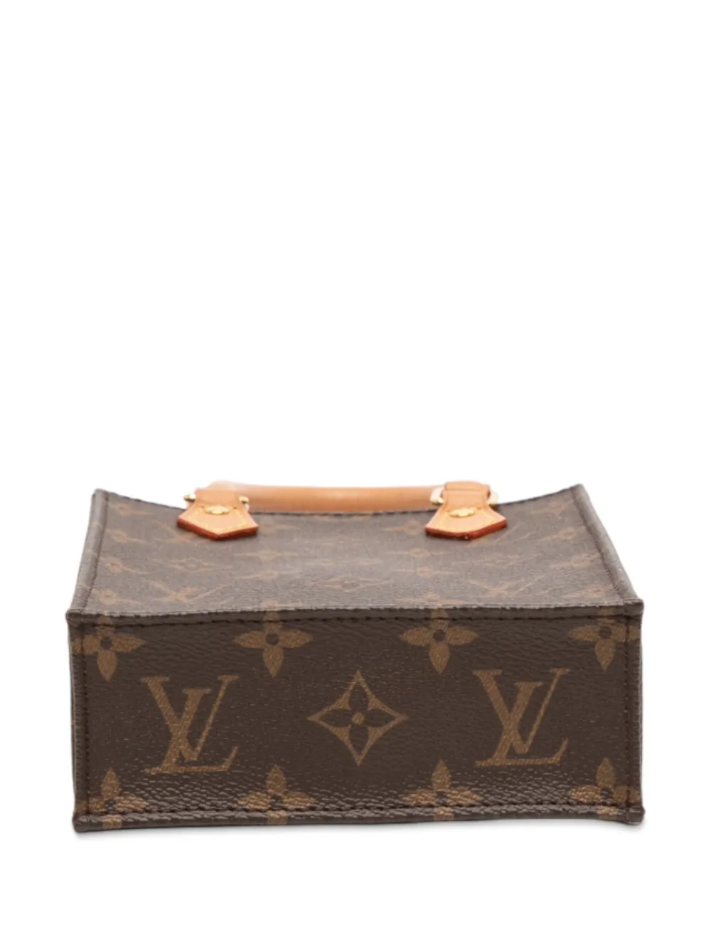 Pre-owned Louis Vuitton 2020 Monogram Petit Sac Plat Satchel In Brown