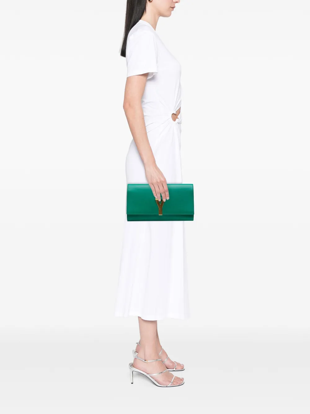 Saint Laurent Pre-Owned Chyc Ligne 皮质手拿包（2013-2025年典藏款） | 典藏臻品 | Image 2