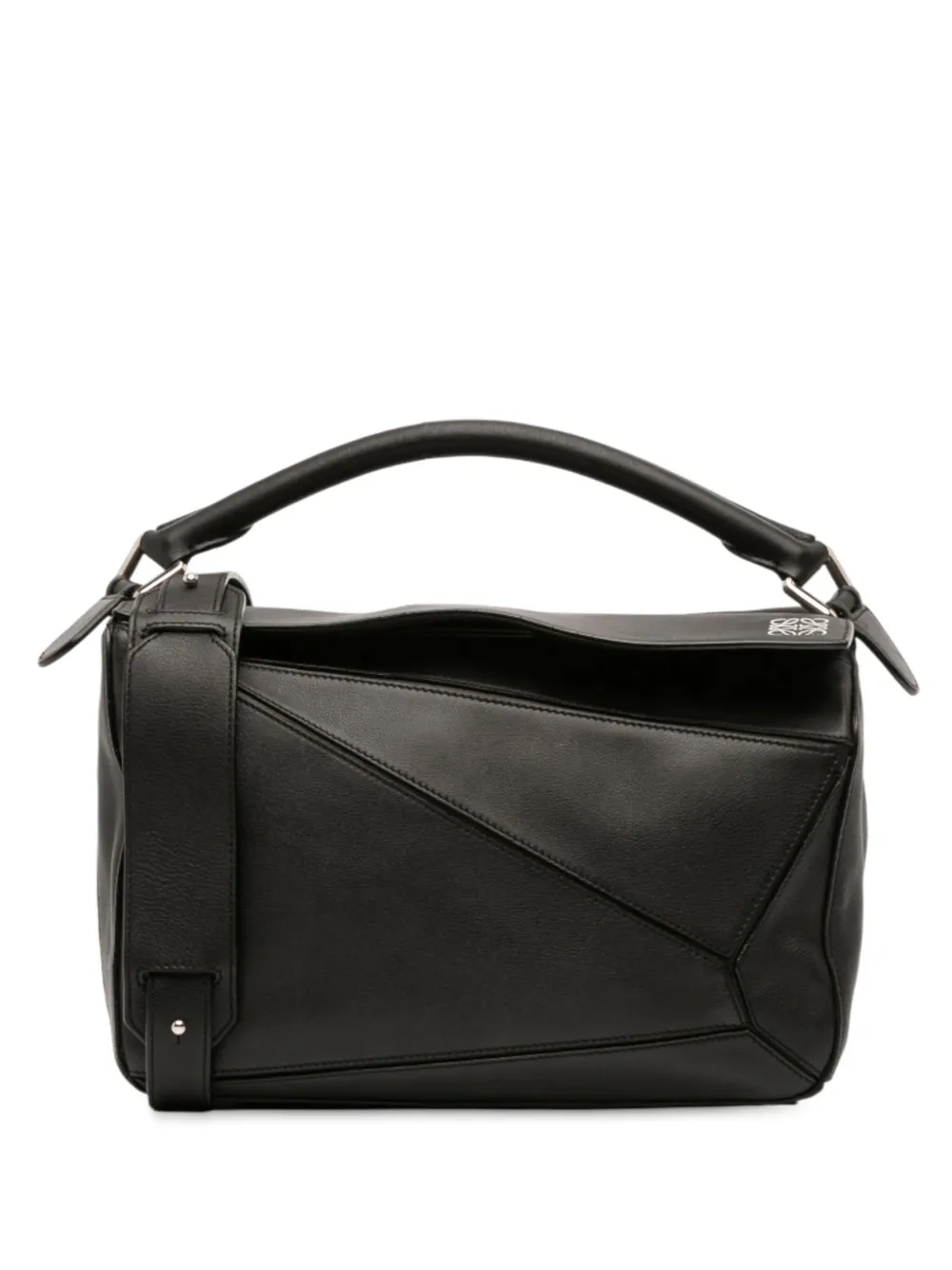 Loewe Pre-Owned 2016 ミディアム カーフスキン パズル サッチェルバッグ - ブラック