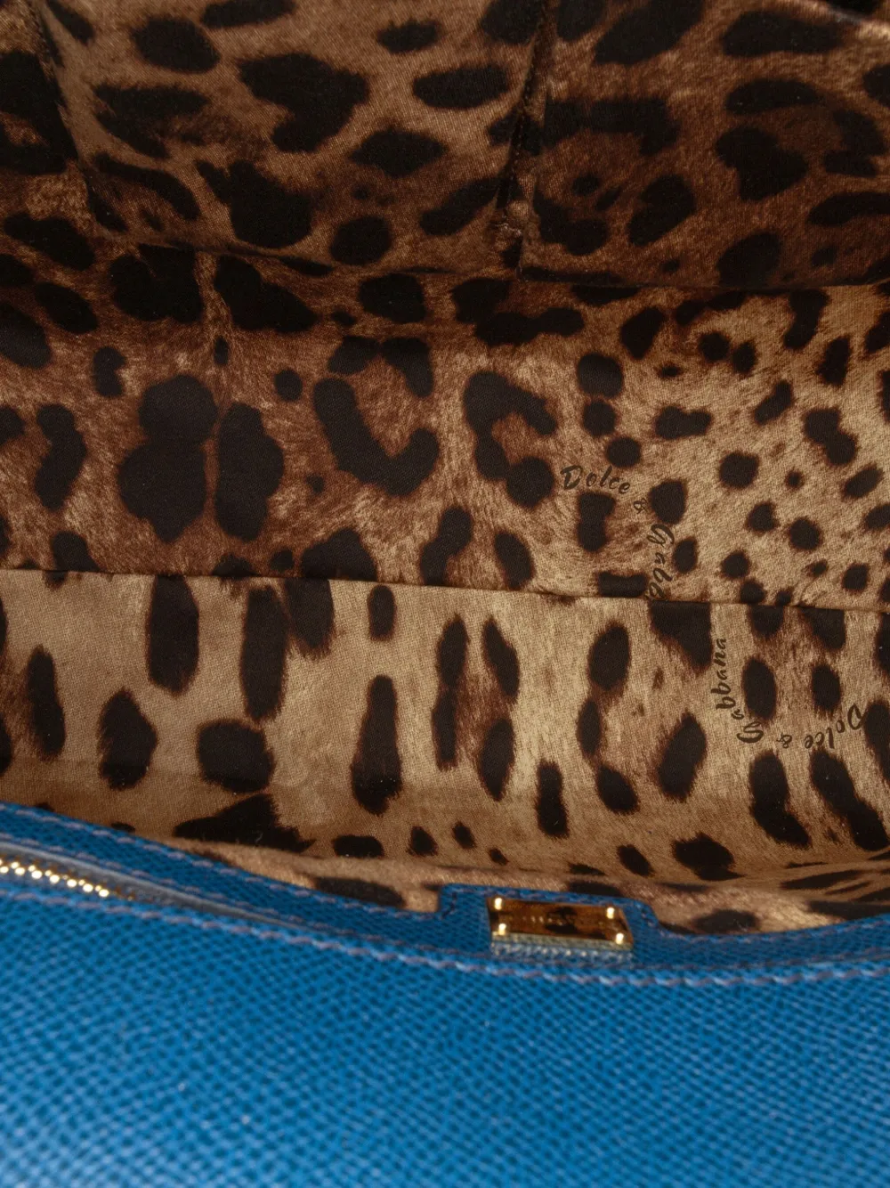 Pre-owned Dolce & Gabbana 2009 Large Calfskin Miss Sicily Satchel In Blue