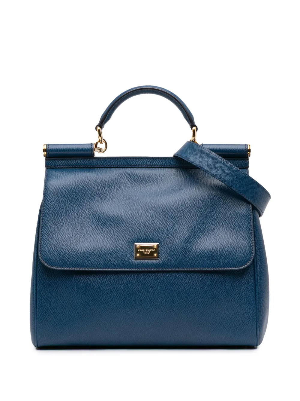 Dolce & Gabbana Pre-Owned 2009 ラージ カーフスキン ミス シシリー サッチェルバッグ - ブルー Dolce & Gabbana Pre-Owned 2009 ラージ カーフスキン ミス シシリー サッチェルバッグ - ブルー