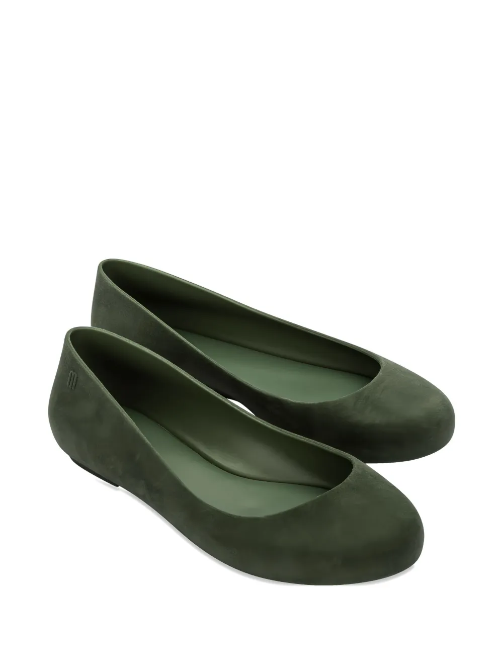 Melissa Sweet Love Velvet Ballerinas In Green