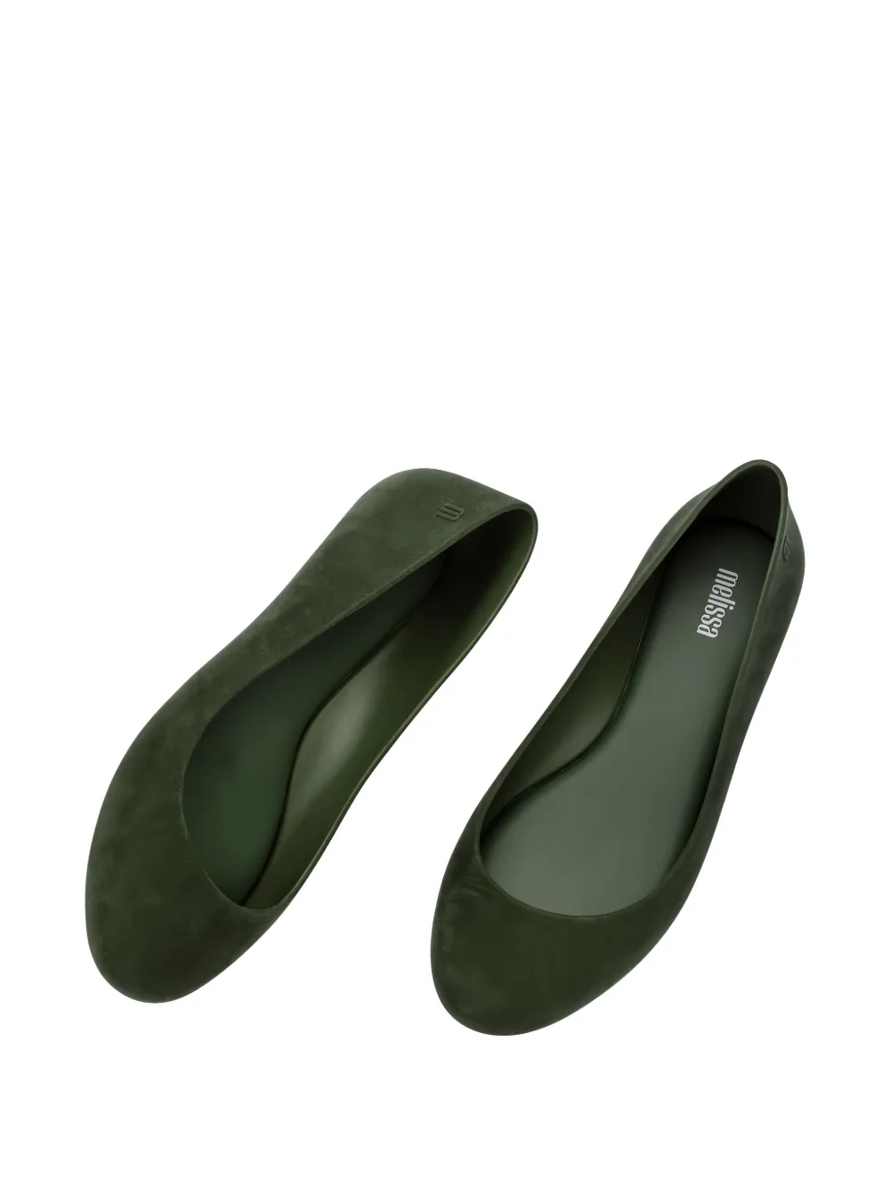 Melissa Sweet Love Velvet Ballerinas In Green