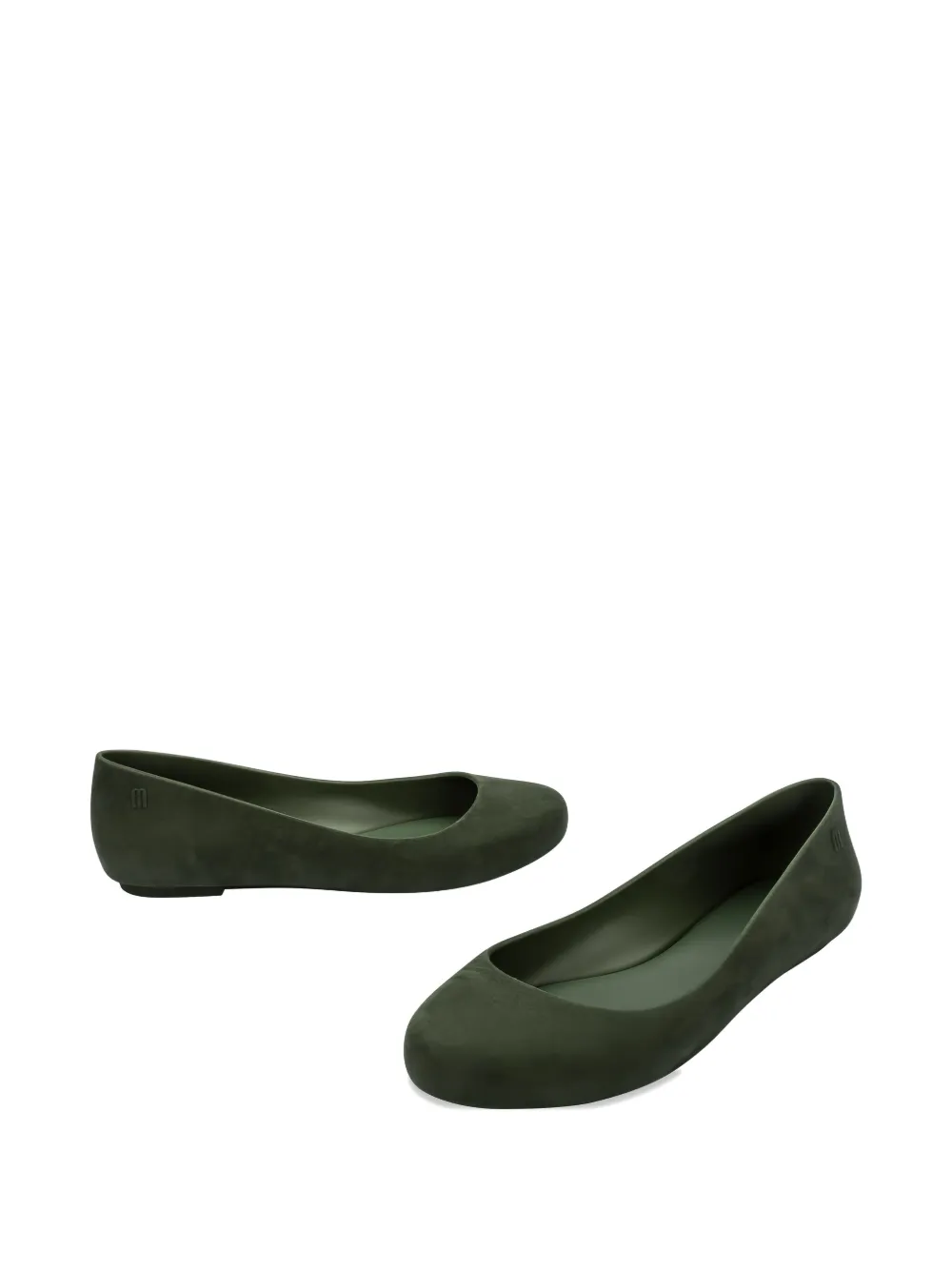 Melissa Sweet Love Velvet Ballerinas In Green