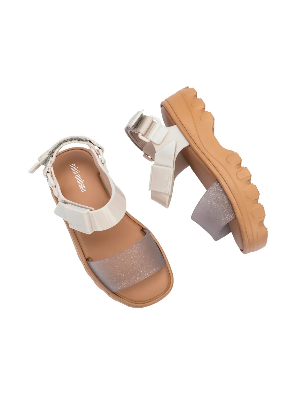 Mini Melissa Kick Off sandalen Wit