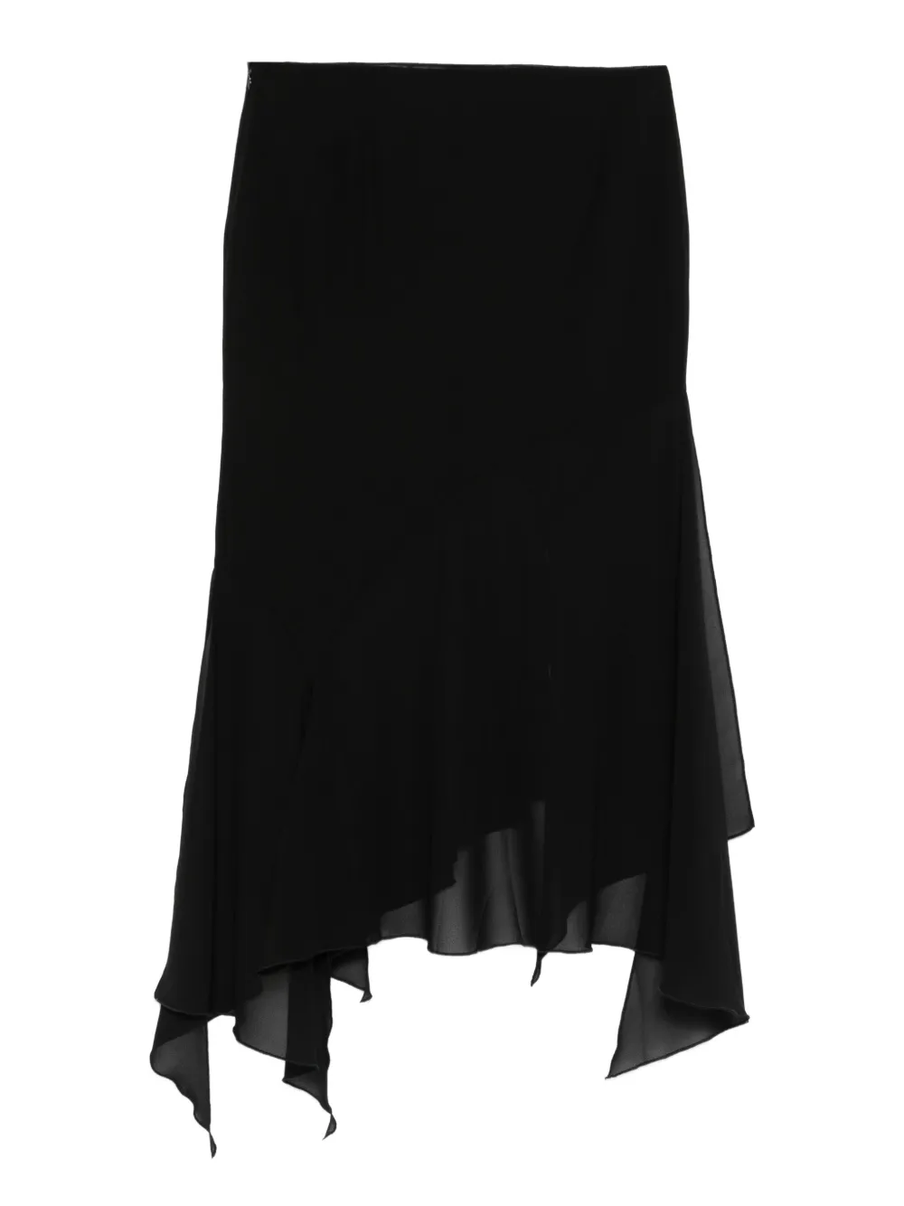 AVAVAV Kajsa asymmetric midi skirt - Zwart