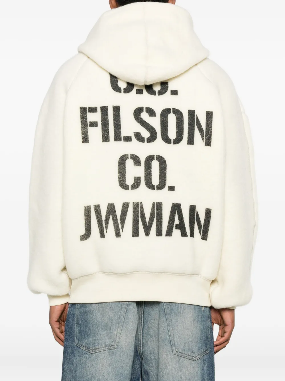 Junya Watanabe MAN Pouch hoodie met capuchon Wit