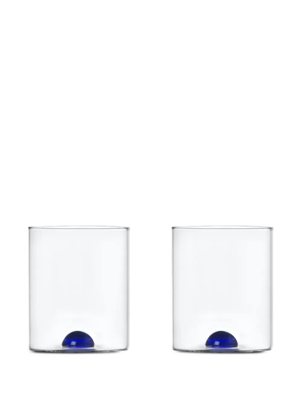 Ichendorf Milano Luna Blue Dot glass (set of two) - Bianco