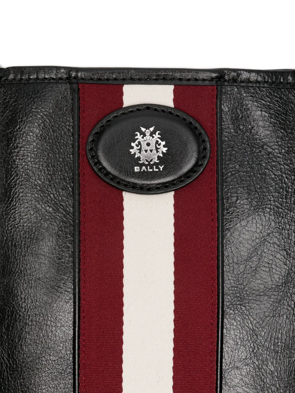 Bally Stripe-design Messenger Bag In Black