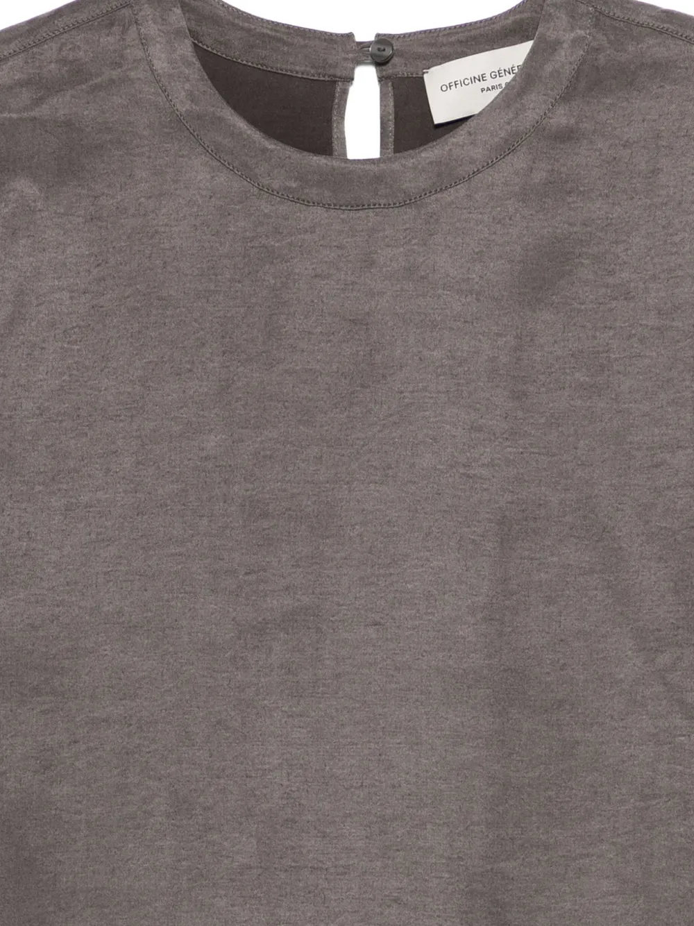 Officine Generale Rimy Buttoned Long-sleeve Top In Gray