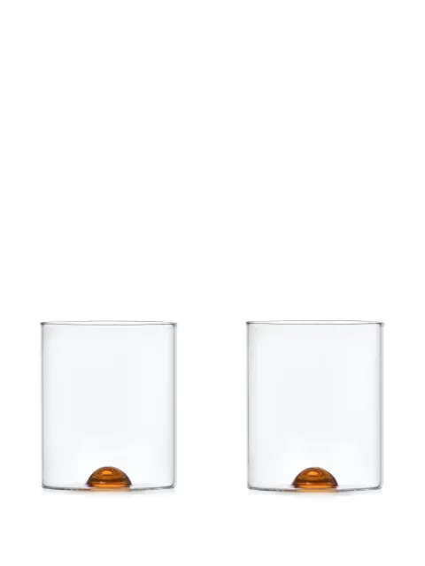 Ichendorf Milano Tumbler dot Amber glasses (set of two)