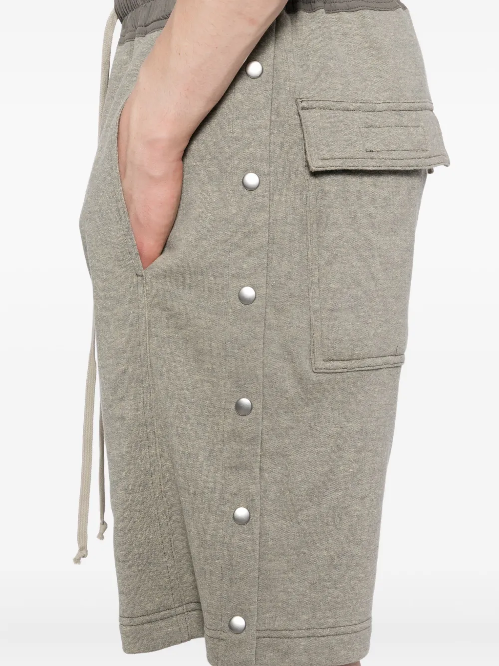 Rick Owens Drkshdw Pusher Drawstring-waist Shorts In Gray