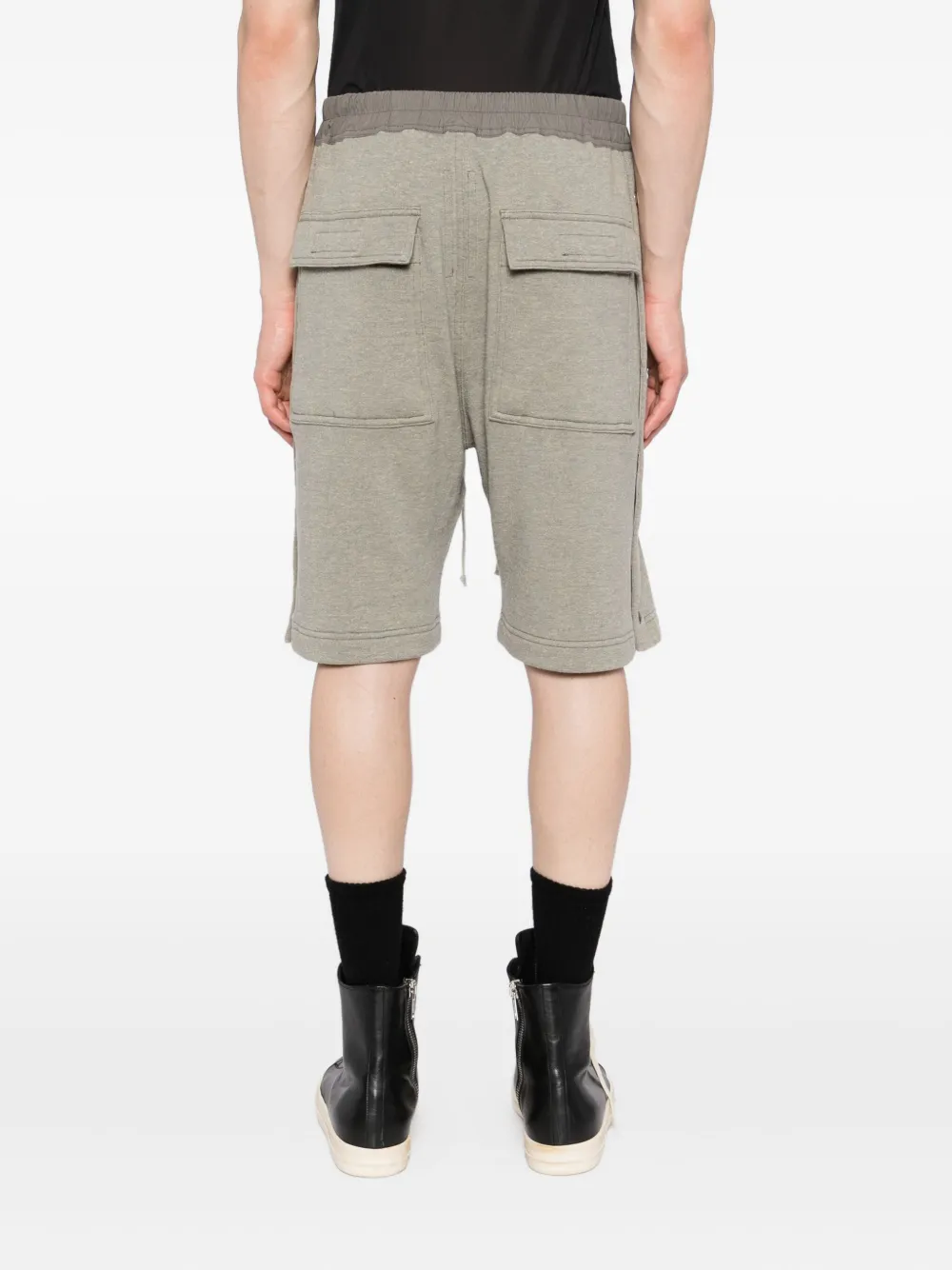 Rick Owens Drkshdw Pusher Drawstring-waist Shorts In Gray