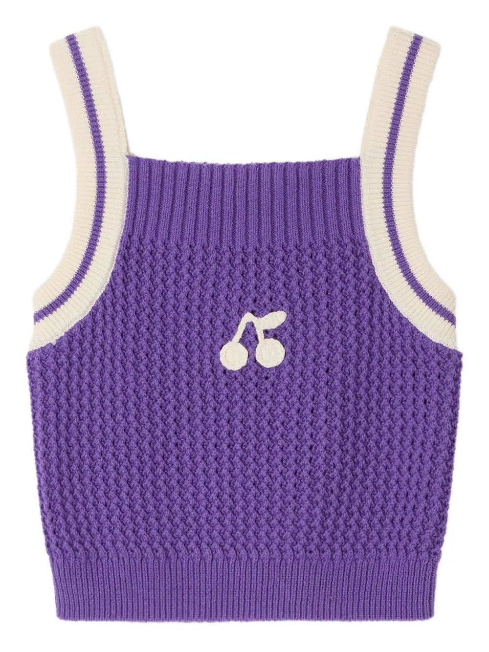 Bonpoint Top Lily con motivo ciliegie - Viola