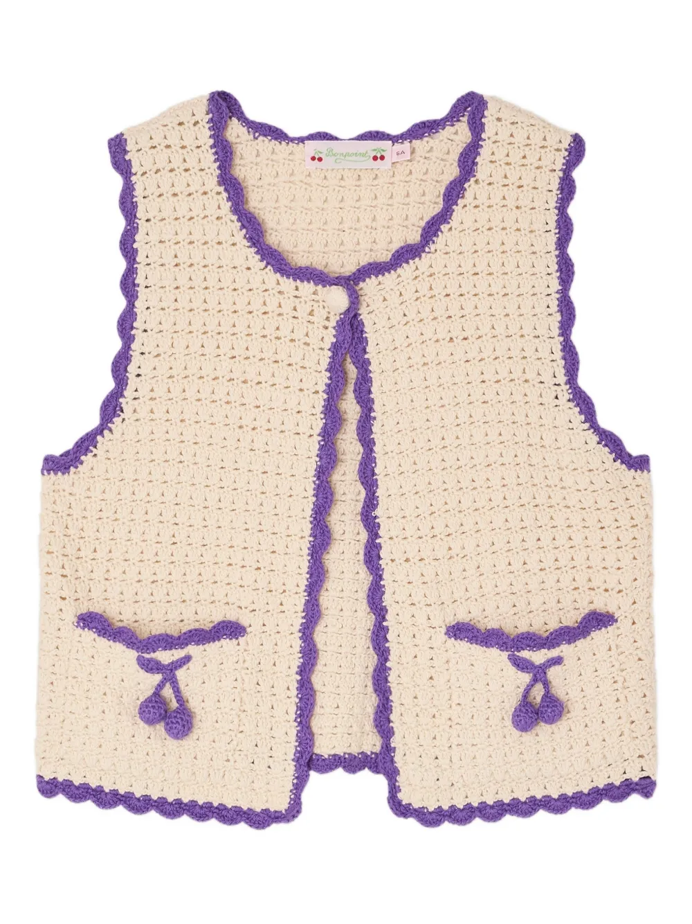 Bonpoint Laila Weste mit Wellensaum - Nude