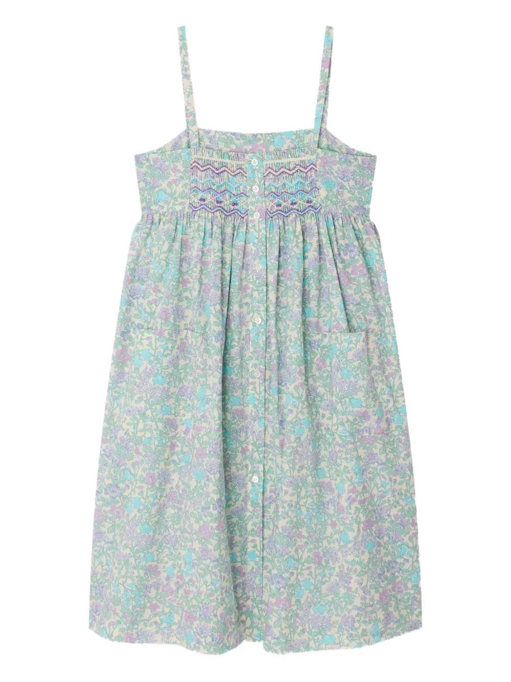 Bonpoint Passion Floral Dress In Blue