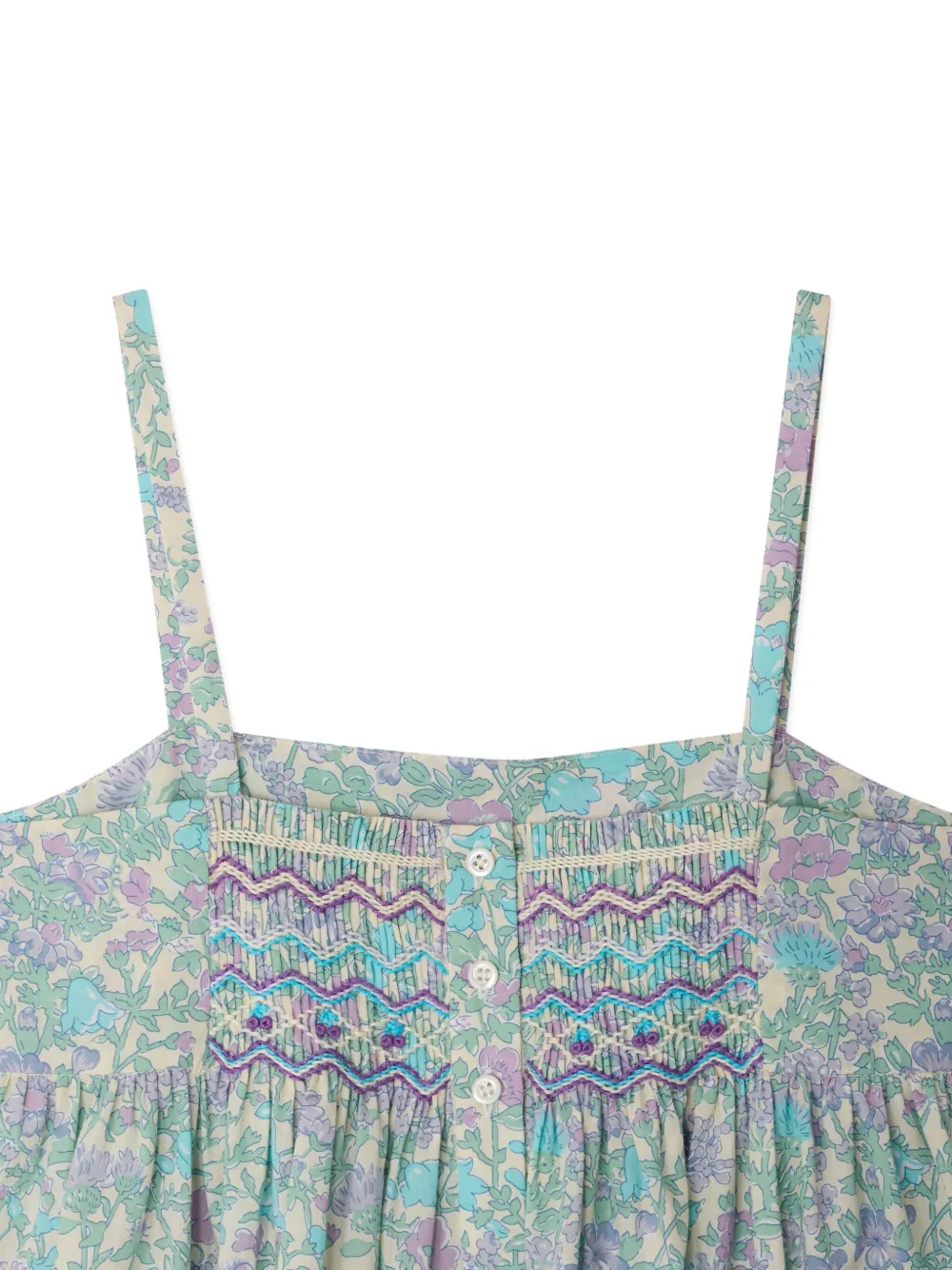 Bonpoint Passion Floral Dress In Blue