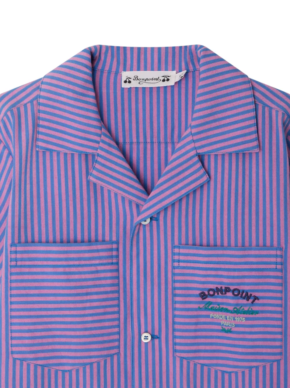  Bonpoint Fabri Striped Shirt - Purple 