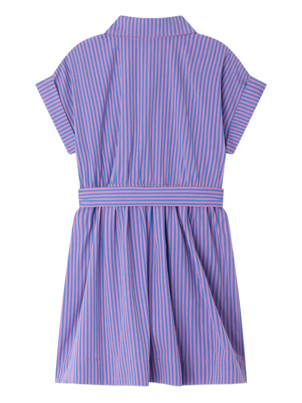 Bonpoint Gisele Striped Embroidered Dress In Purple