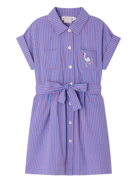 Bonpoint Gisele striped embroidered dress