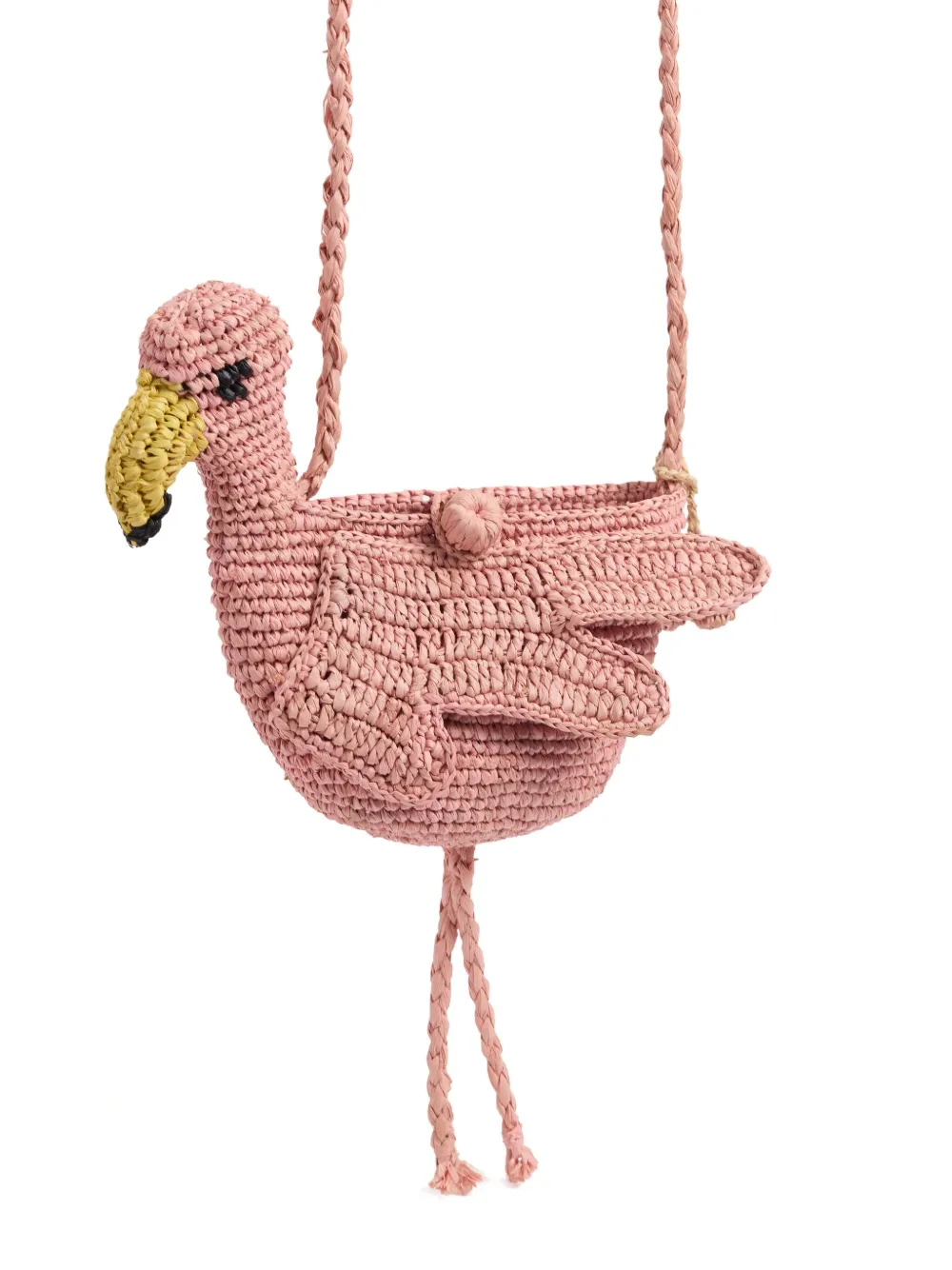 Bonpoint Lany Flamingo Raffia Cross Body Bag In Pink