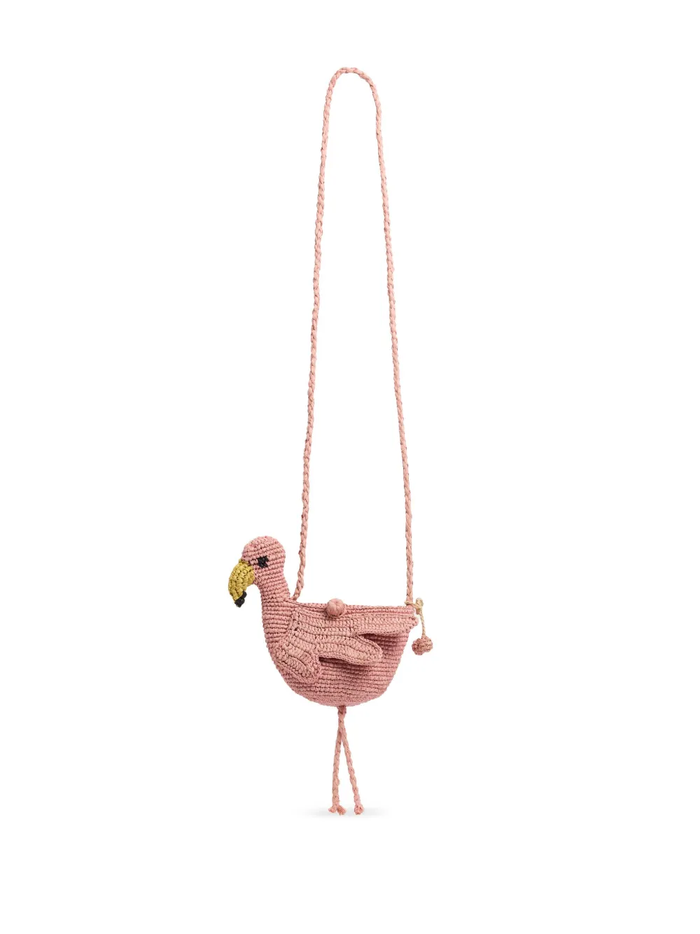 Bonpoint Lany Flamingo Raffia Cross Body Bag In Pink