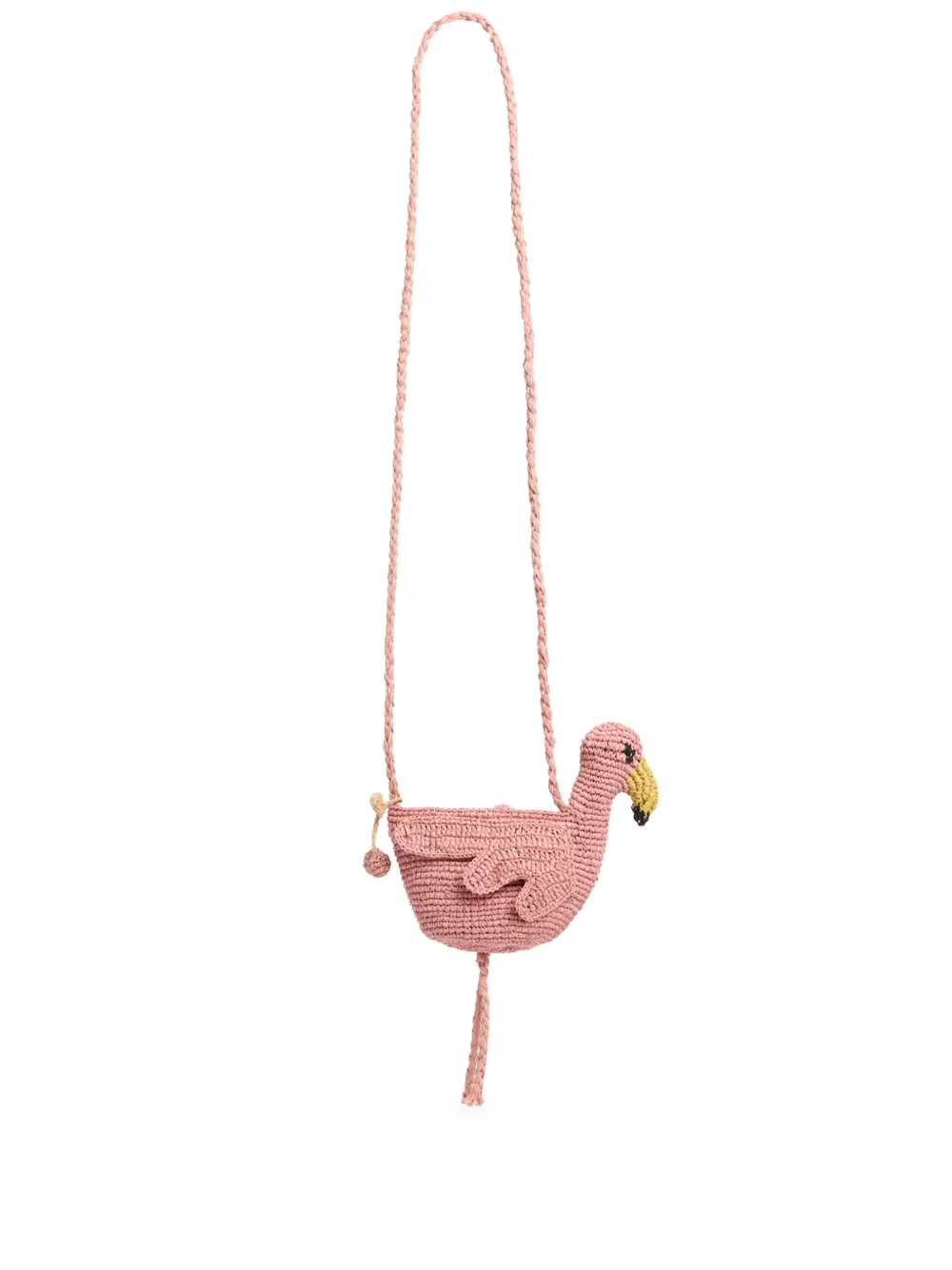 Bonpoint Lany Flamingo Raffia Cross Body Bag In Pink