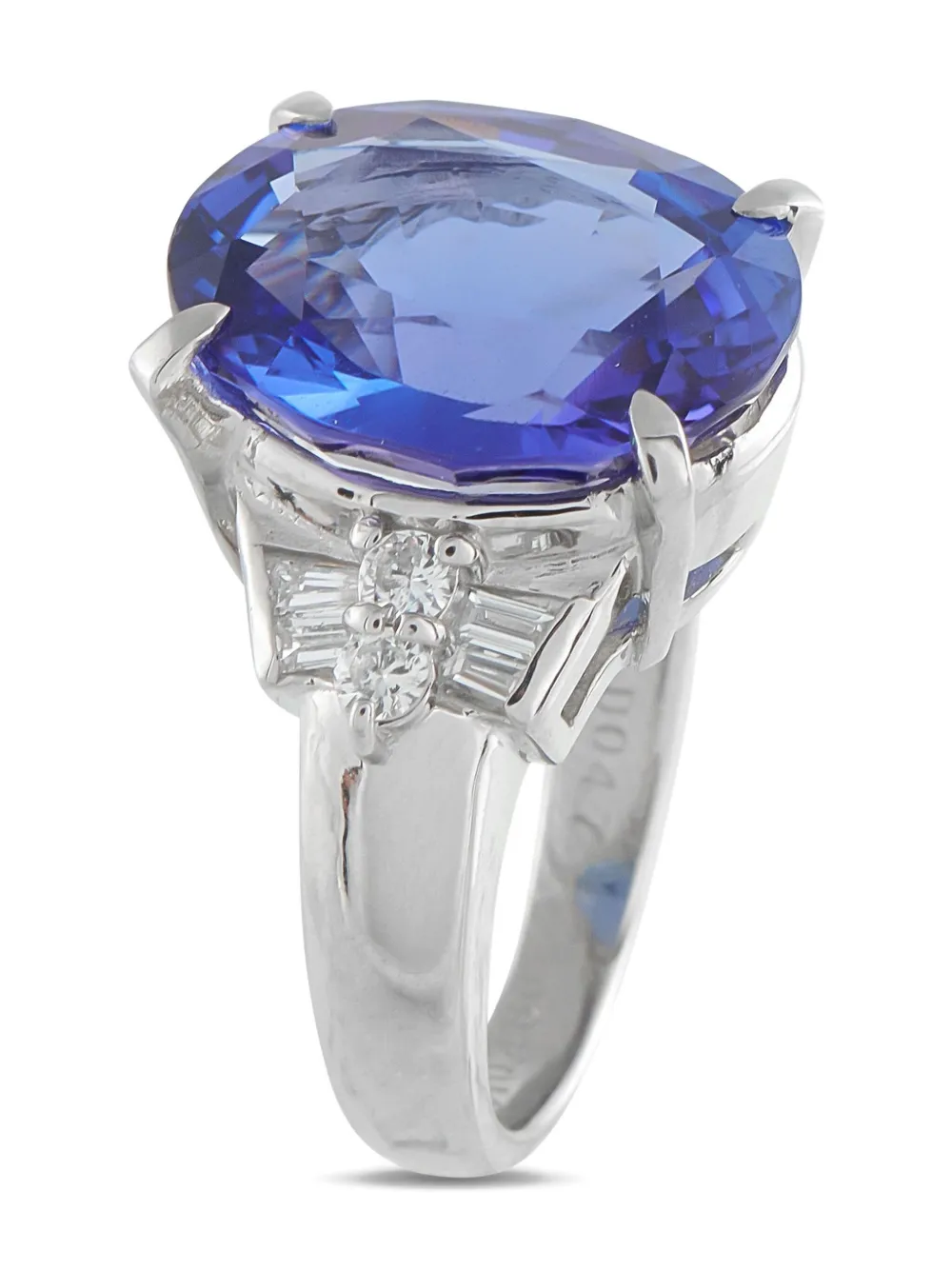 LB Exclusive platinum diamond and tanzanite ring - Argento