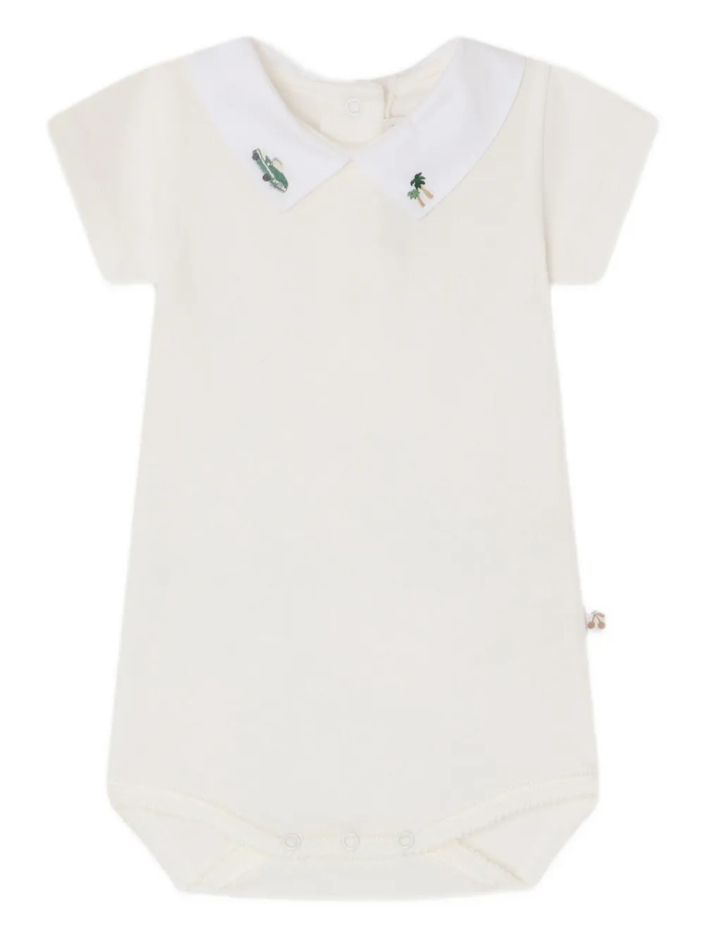 Bonpoint Body con colletto ricamato - Toni neutri