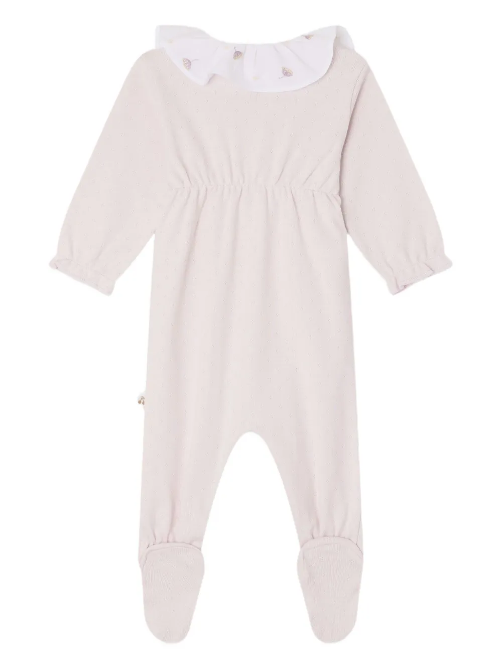 Bonpoint Romper met kraag en borduurwerk - Roze