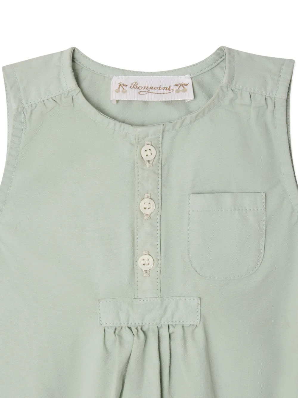 Bonpoint Romper met knoopzak Groen