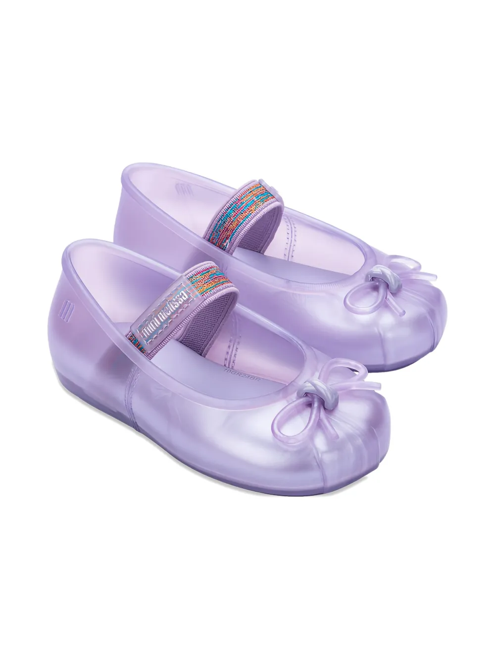 Mini Melissa Sophie bow-detailed ballet flats - Paars