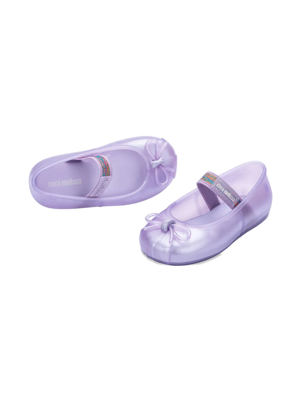 Mini Melissa Sophie ballerina's met strikdetail Paars