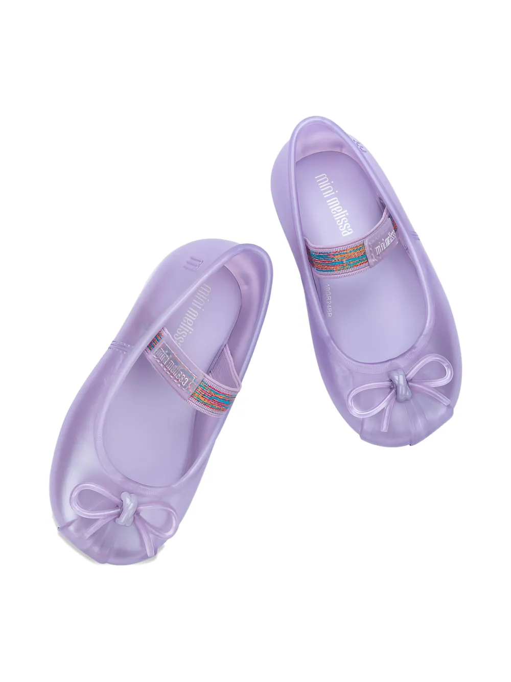 Mini Melissa Sophie ballerina's met strikdetail Paars