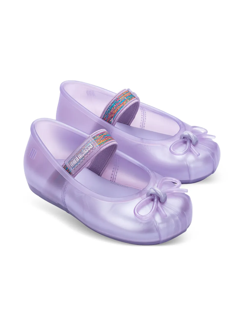 Mini Melissa Sophie リボン フラットシューズ - パープル Mini Melissa Sophie リボン フラットシューズ - パープル