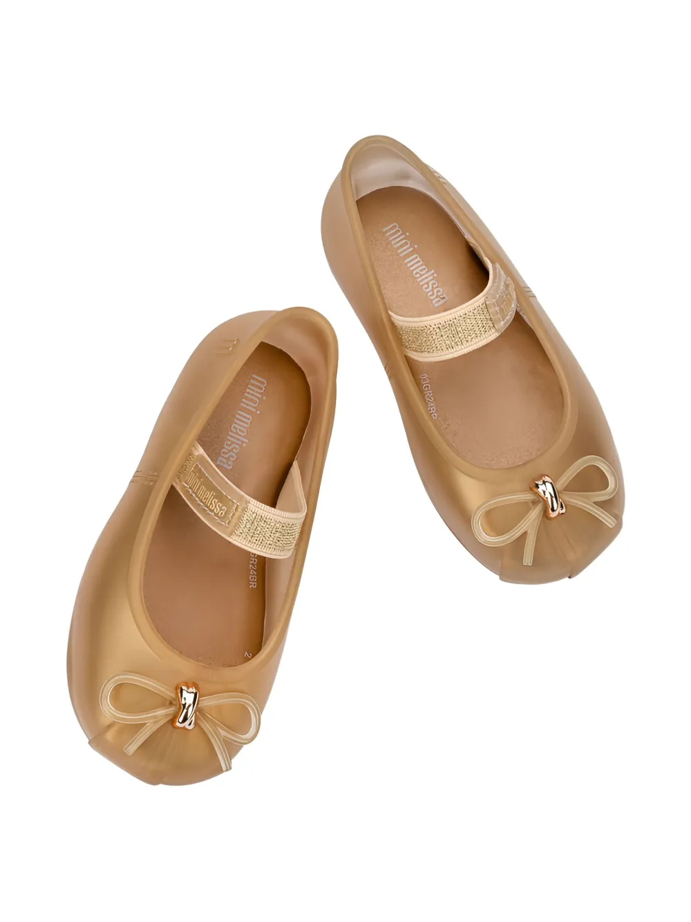 Mini Melissa Sophie ballerina's met strikdetail Goud