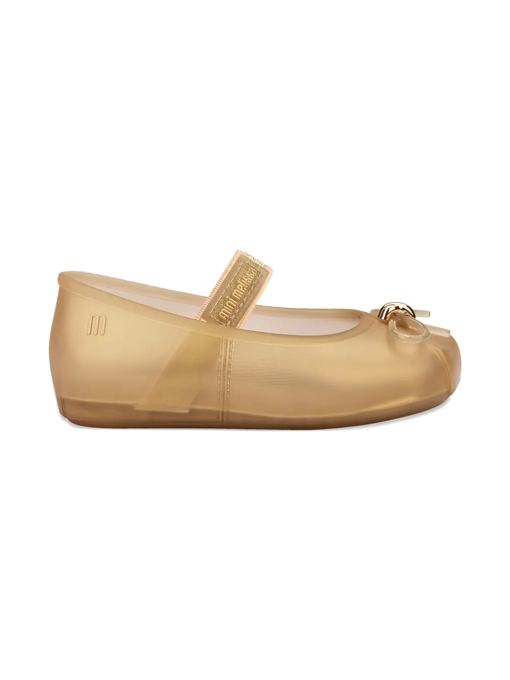 Mini Melissa Sophie bow-detailed ballet flats - Goud