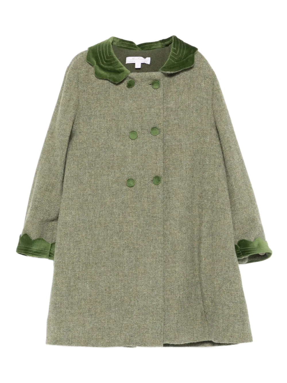 Mariella Ferrari Cappotto con bottoni - Verde