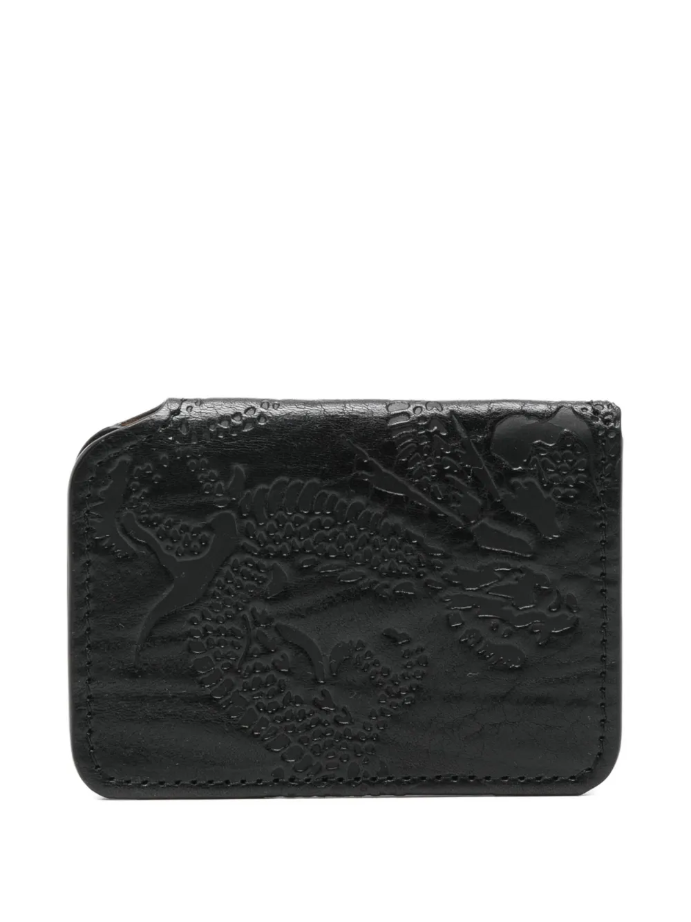 OUR LEGACY debossed card holder - Zwart