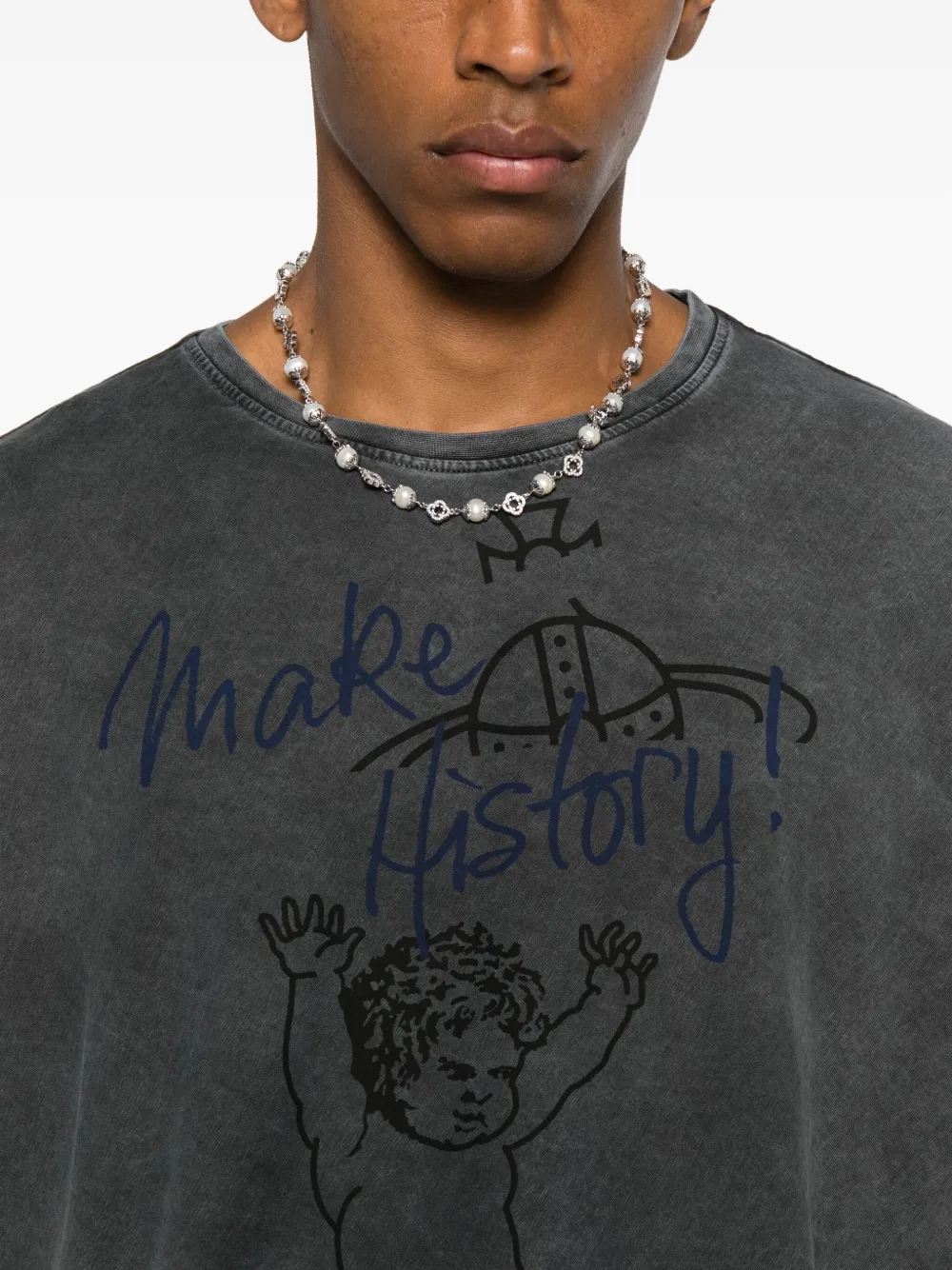 Vivienne Westwood T-shirt met grafische print Grijs