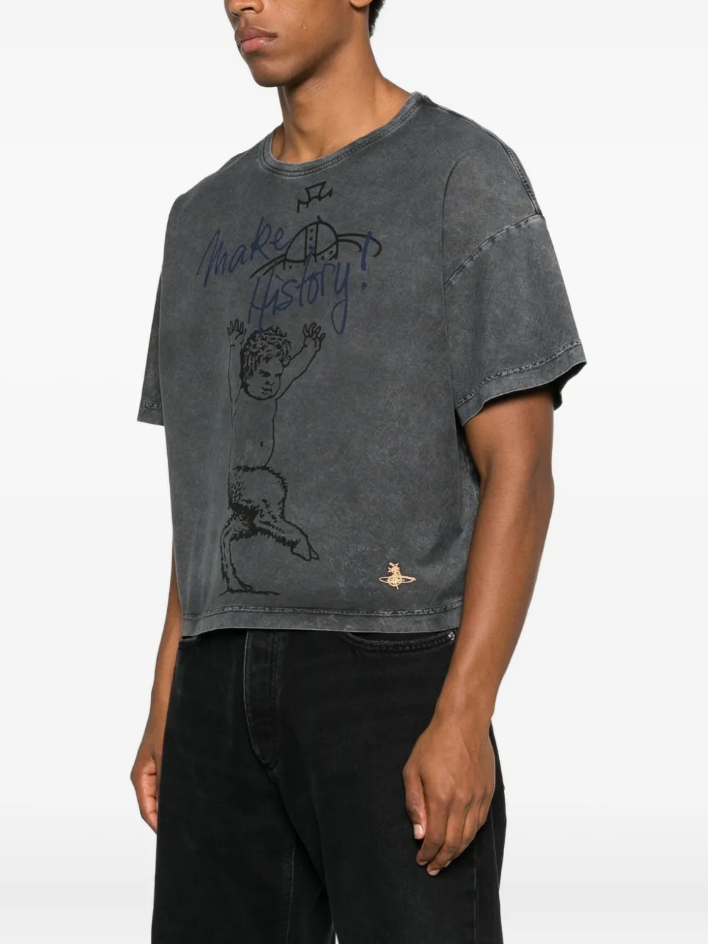 Vivienne Westwood T-shirt met grafische print Grijs