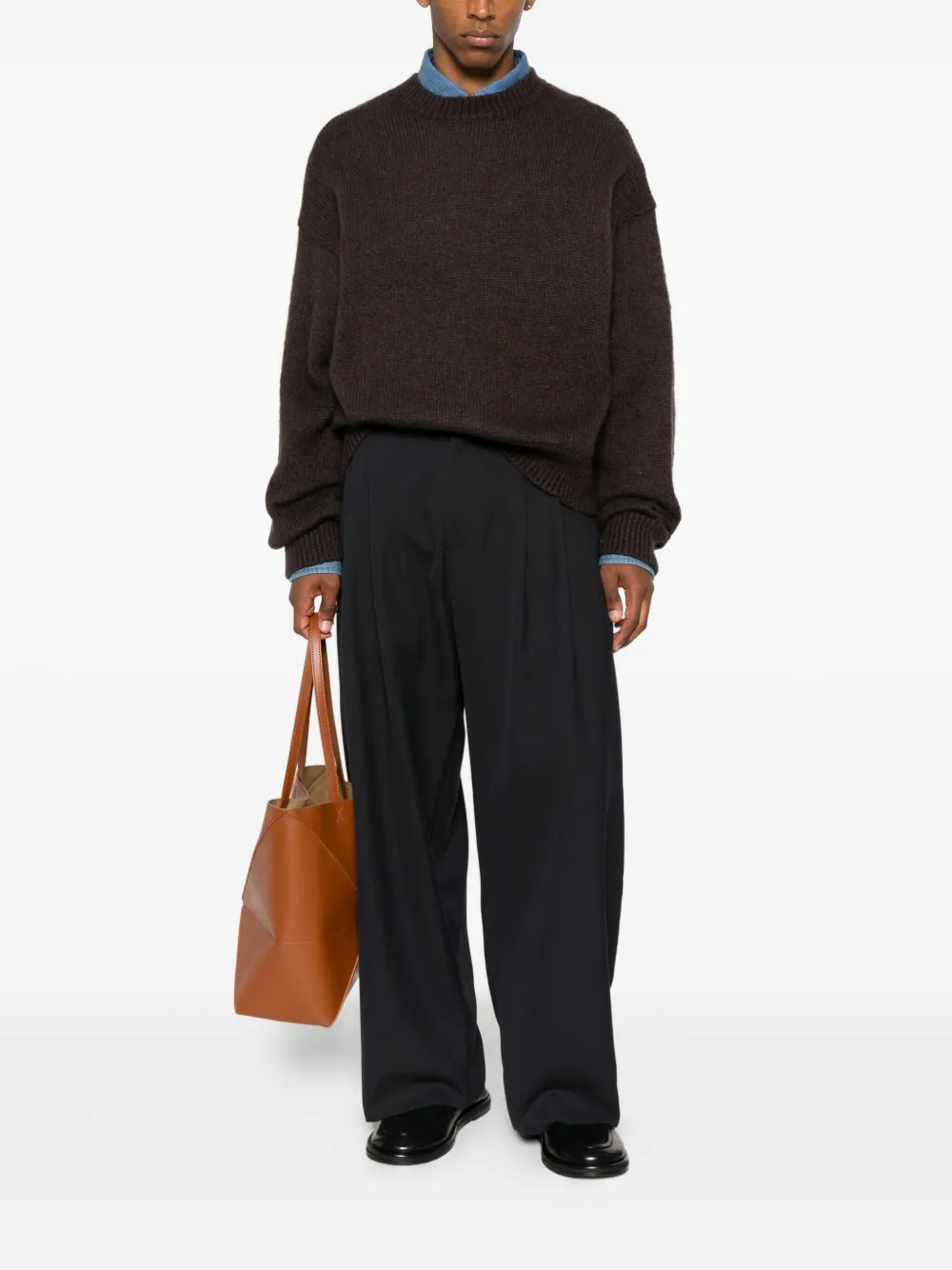 Studio Nicholson double pleat volume trousers - Zwart