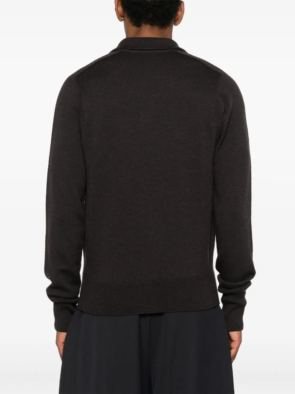 Studio Nicholson Sark polotrui met twee knopen Bruin