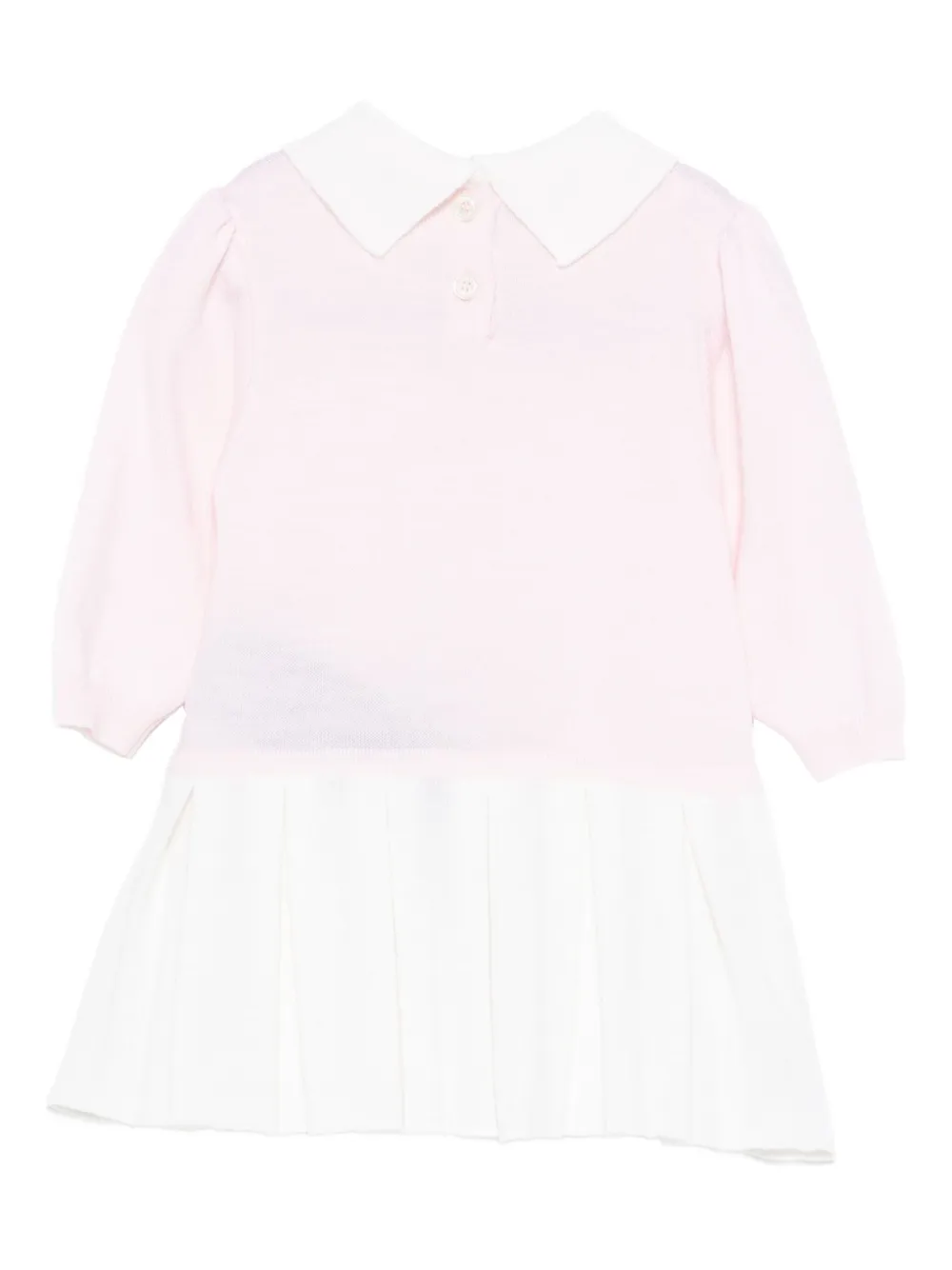 Balmain Kids collared pleated dress - Roze