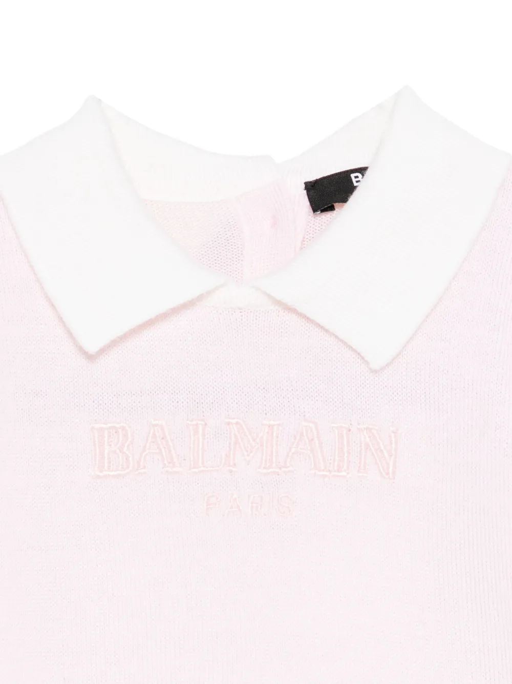 Balmain Collared Pleated Dress In Multi