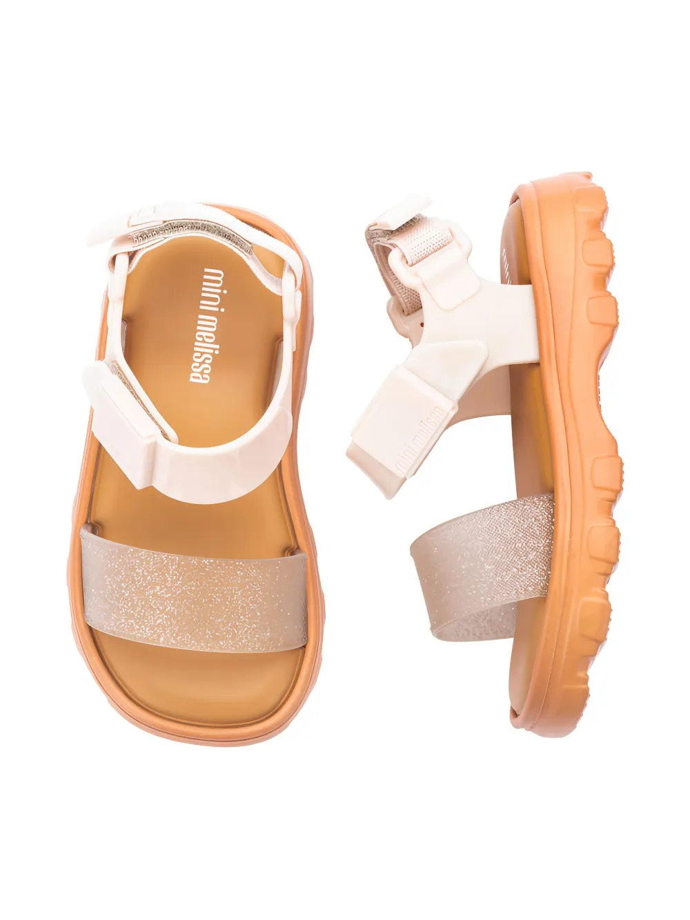 Mini Melissa Kick Off sandalen Goud